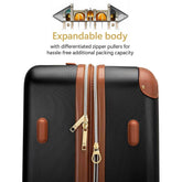 Vintage 3 Piece Expandable Retro Luggage Set - GiFTiFY