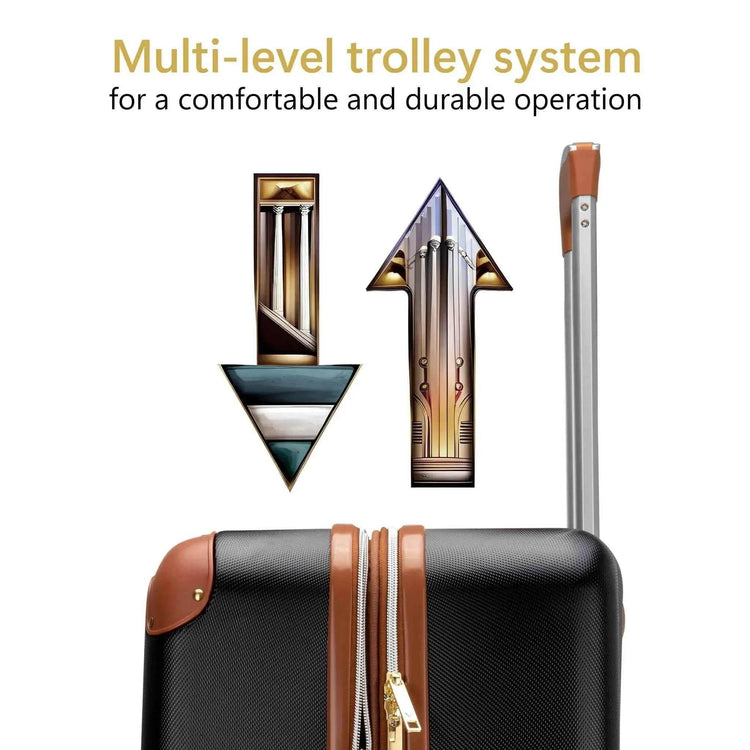 Vintage 3 Piece Expandable Retro Luggage Set - GiFTiFY