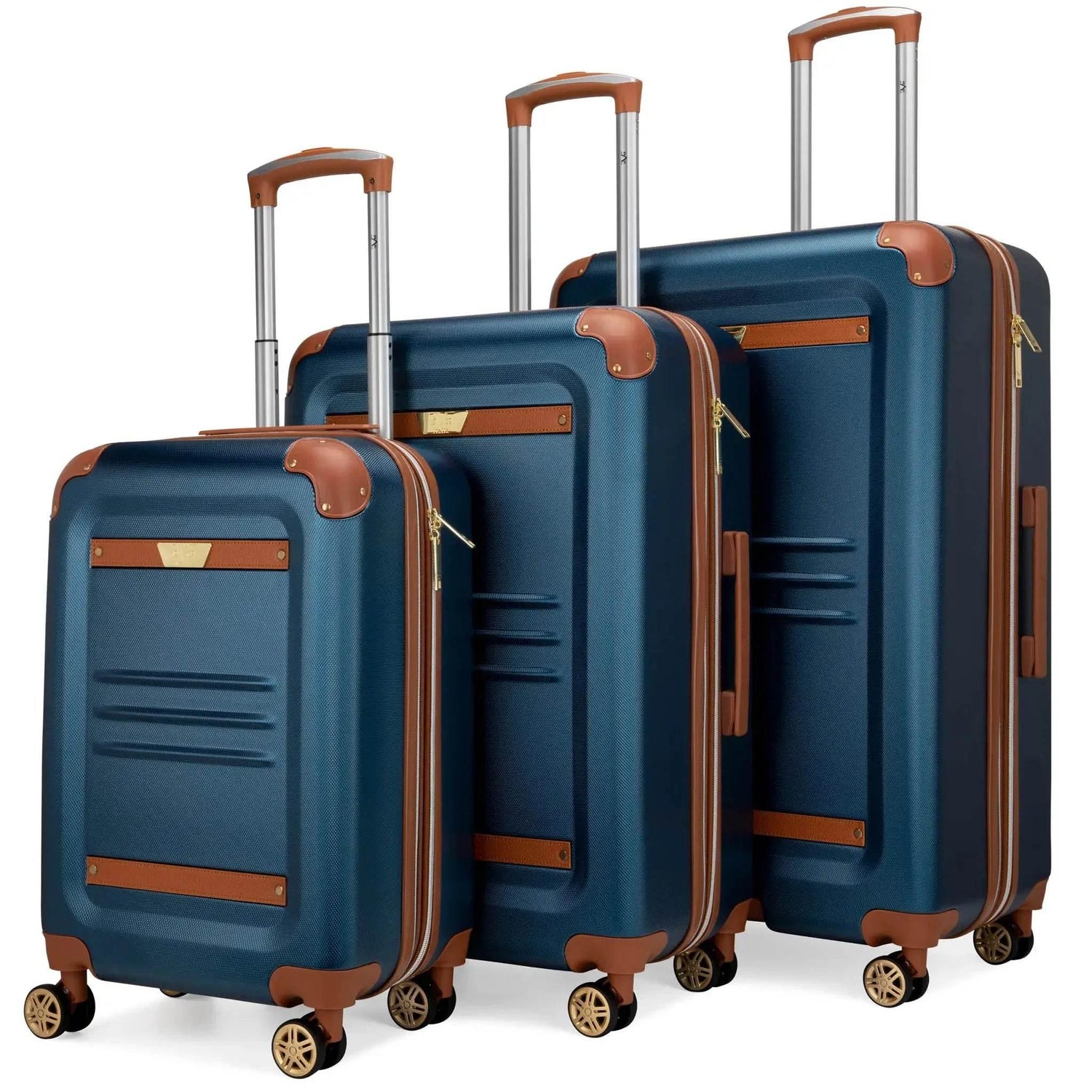 Vintage 3 Piece Expandable Retro Luggage Set - GiFTiFY