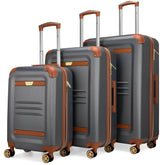 Vintage 3 Piece Expandable Retro Luggage Set - GiFTiFY