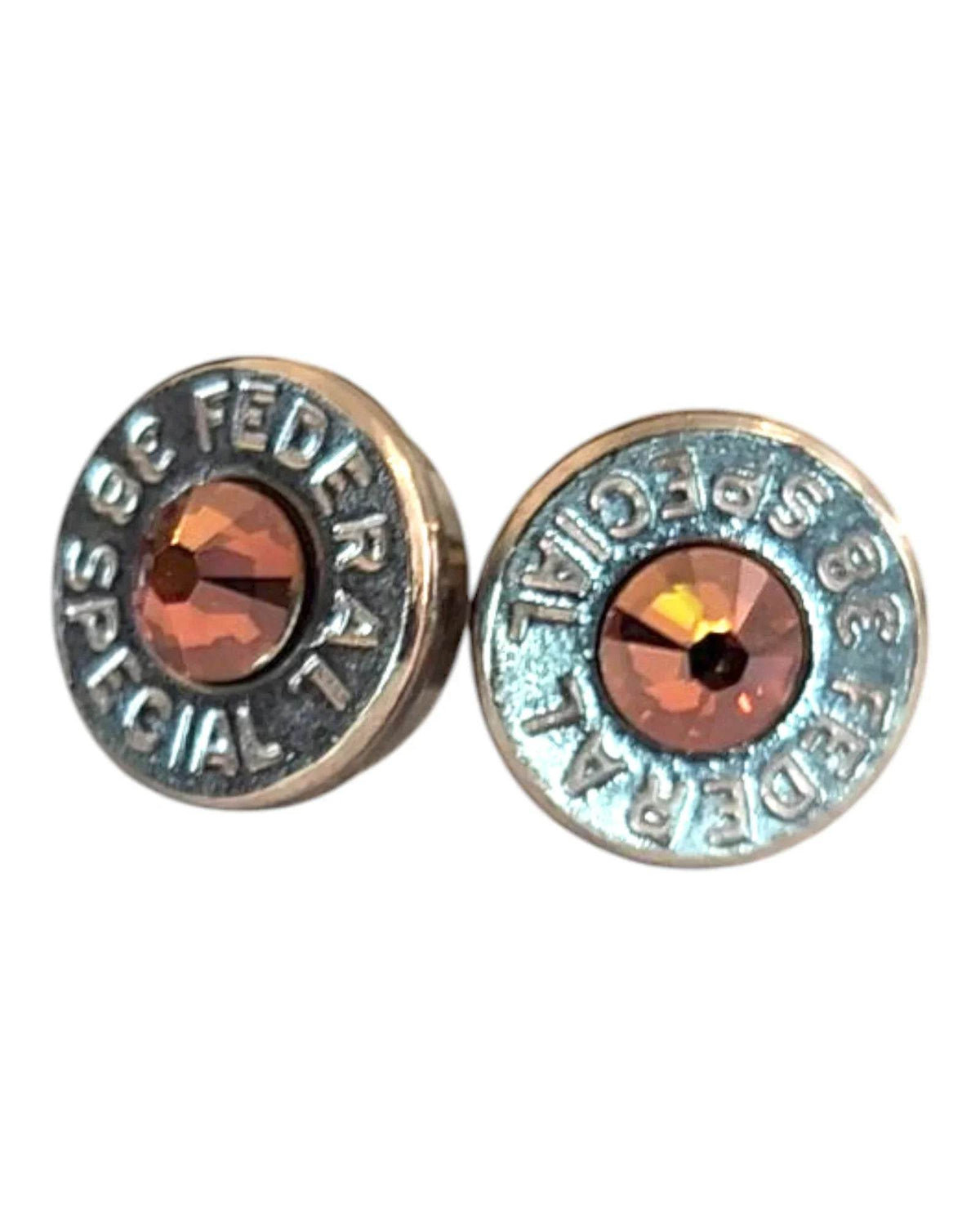 Head stamp Stud Earrings Earrings by Sarahs Jewelry Designs