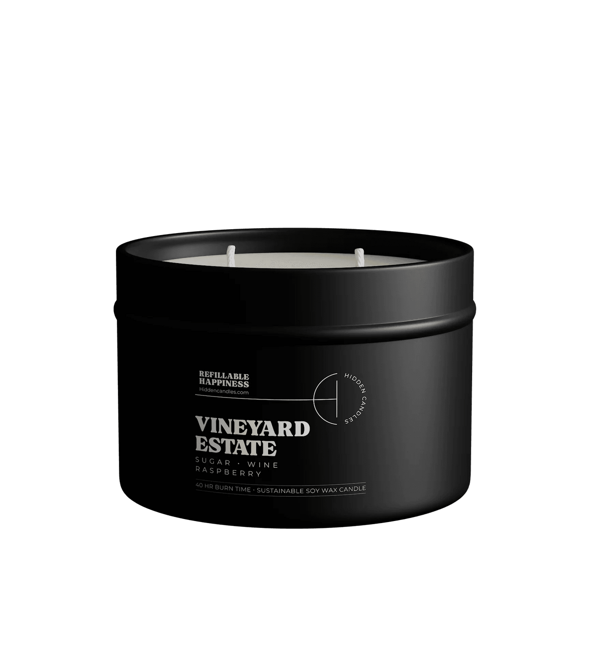 Vineyard Estate Candle Refill Candle Tin by Hidden Candles