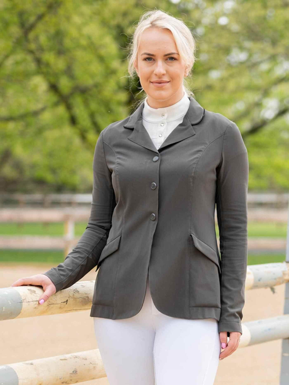Zephyr II Mesh Hunt Show Coat - Charcoal Show Apparel by FITS Riding