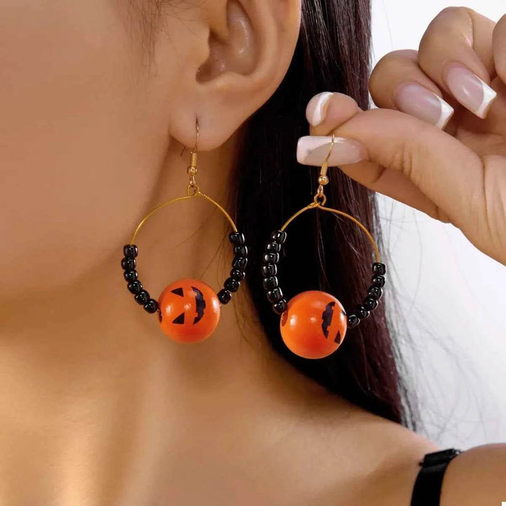 18K Gold-Plated Halloween Bead Earrings - GiFTiFY