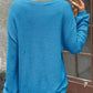 Plus Size Relaxed Fit Waffle Knit Round Neck T-Shirt - GiFTiFY