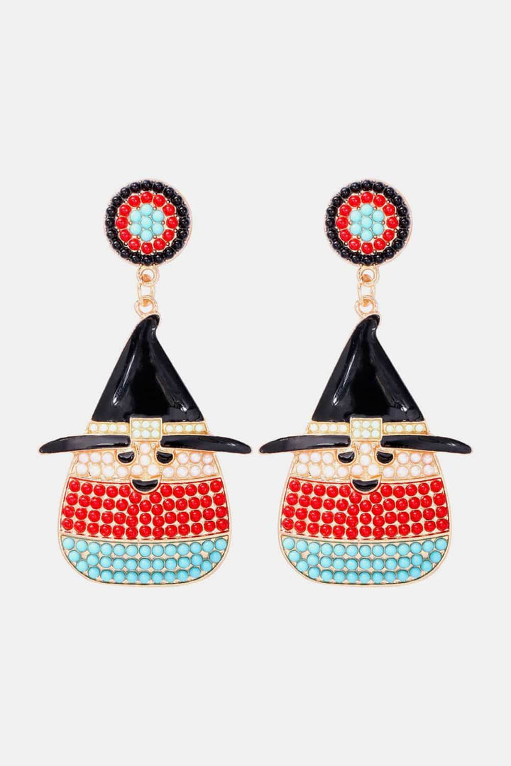 Witch's Hat Shape Synthetic Pearl Dangle Earrings - GiFTiFY