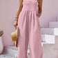 Plus Size Square Neck Wide Leg Overalls - GiFTiFY