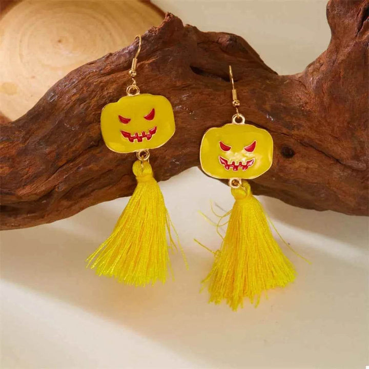 Halloween Ghost and Pumpkin Dangle Earrings - GiFTiFY
