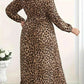 Plus Size Leopard Print Surplice Maxi Dress - GiFTiFY
