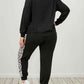 Plus Size Leopard Sweatshirt and Sweatpants Set - GiFTiFY