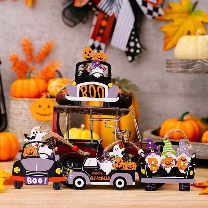 4-Piece Halloween Element Car-Shape Hanging Widgets - GiFTiFY