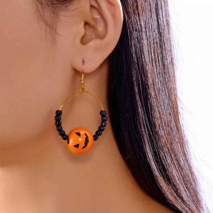 18K Gold-Plated Halloween Bead Earrings - GiFTiFY