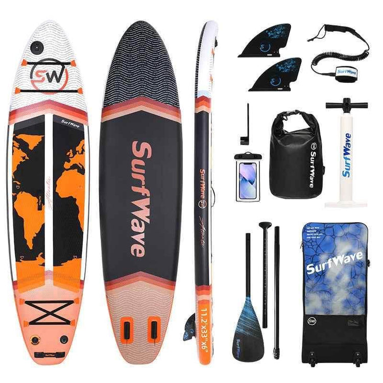 Pro Inflatable SUP Board,stand up paddle board 11ft All-Around inflatable stand up Paddle Board - Military-Grade for Surfing & Expedition, Includes Carbon Paddle & Pro Pump - GiFTiFY