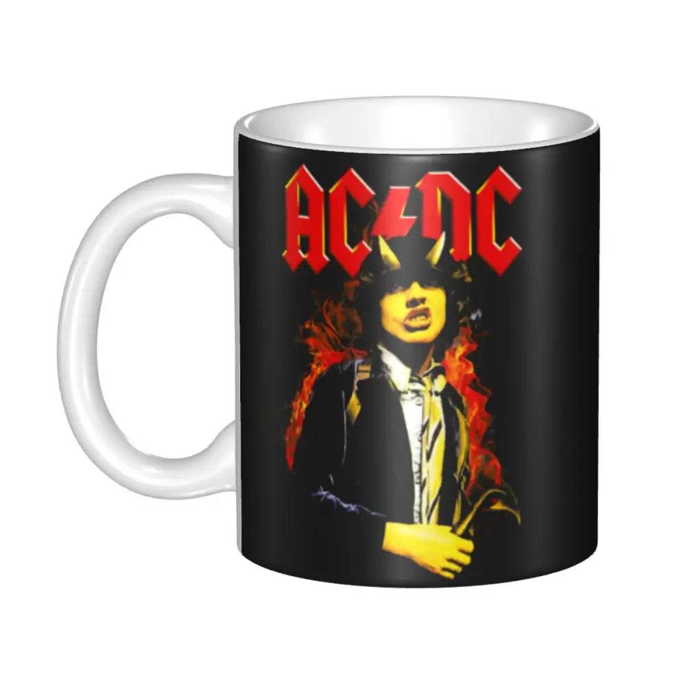 AC DC Heavy Metal Music Mugs Personalized Australian Rock Band Coffee Ceramic Mug Creative Gift Outdoor Work Camping Cup - GiFTiFY