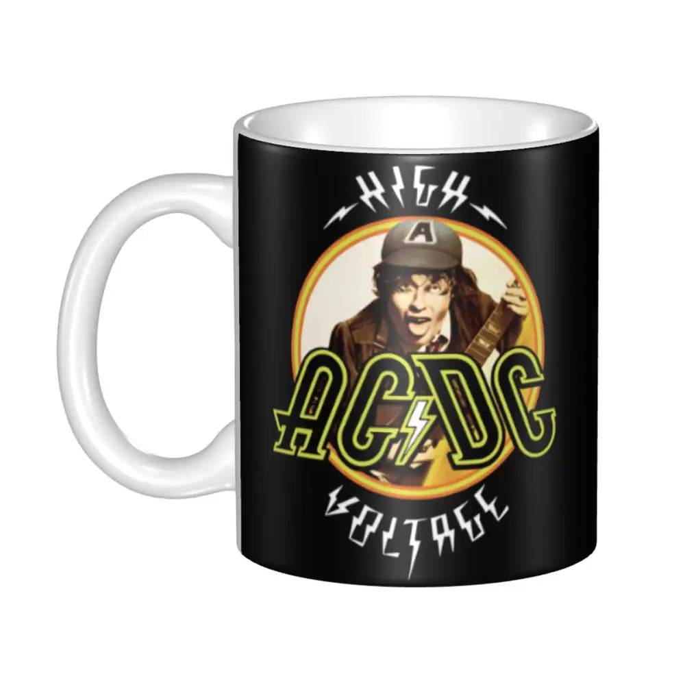AC DC Heavy Metal Music Mugs Personalized Australian Rock Band Coffee Ceramic Mug Creative Gift Outdoor Work Camping Cup - GiFTiFY