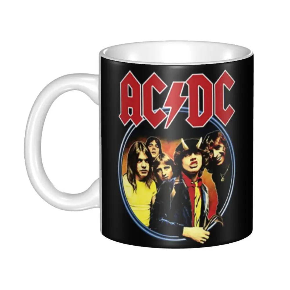 AC DC Heavy Metal Music Mugs Personalized Australian Rock Band Coffee Ceramic Mug Creative Gift Outdoor Work Camping Cup - GiFTiFY