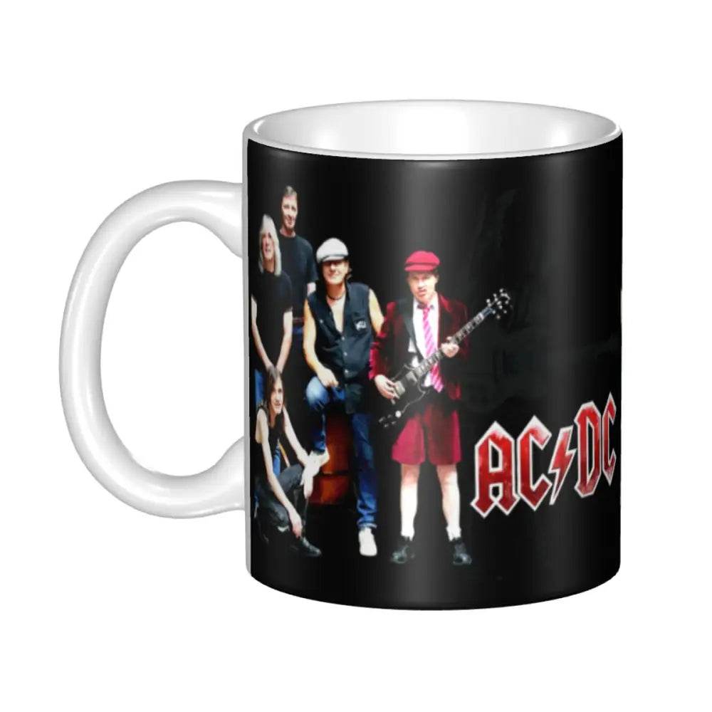AC DC Heavy Metal Music Mugs Personalized Australian Rock Band Coffee Ceramic Mug Creative Gift Outdoor Work Camping Cup - GiFTiFY
