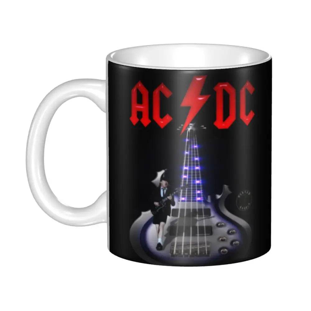 AC DC Heavy Metal Music Mugs Personalized Australian Rock Band Coffee Ceramic Mug Creative Gift Outdoor Work Camping Cup - GiFTiFY