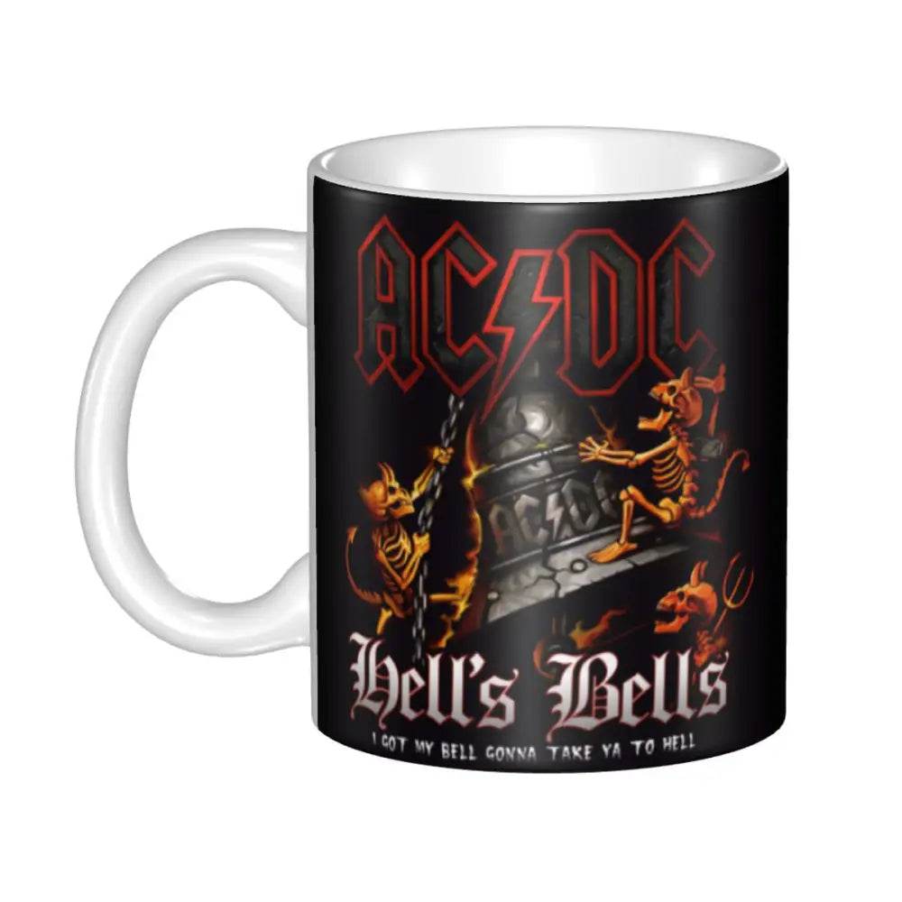 AC DC Heavy Metal Music Mugs Personalized Australian Rock Band Coffee Ceramic Mug Creative Gift Outdoor Work Camping Cup - GiFTiFY