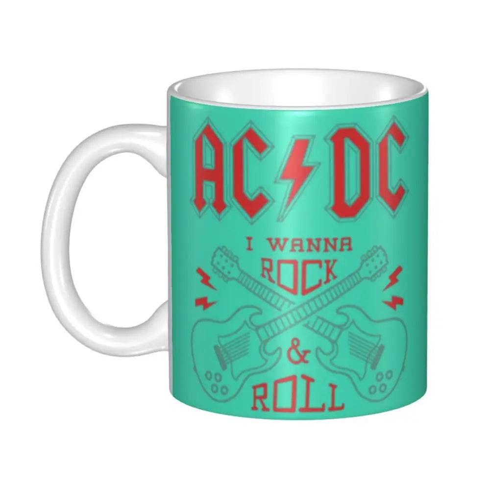 AC DC Heavy Metal Music Mugs Personalized Australian Rock Band Coffee Ceramic Mug Creative Gift Outdoor Work Camping Cup - GiFTiFY