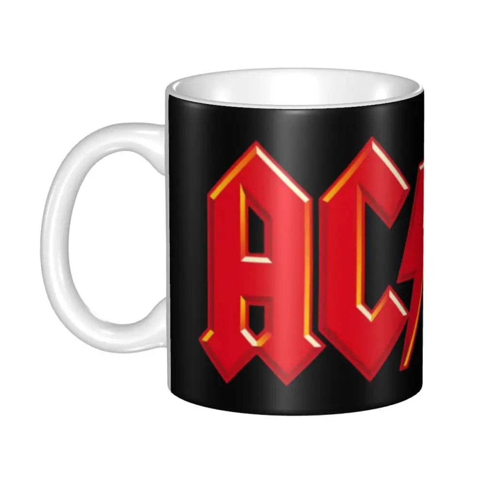 AC DC Heavy Metal Music Mugs Personalized Australian Rock Band Coffee Ceramic Mug Creative Gift Outdoor Work Camping Cup - GiFTiFY