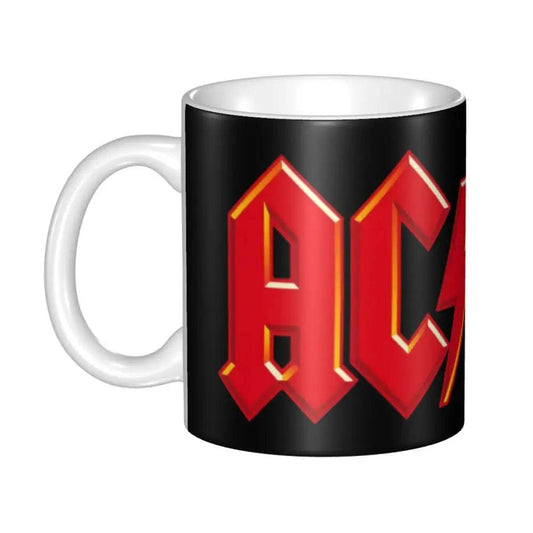AC DC Heavy Metal Music Mugs Personalized Australian Rock Band Coffee Ceramic Mug Creative Gift Outdoor Work Camping Cup - GiFTiFY