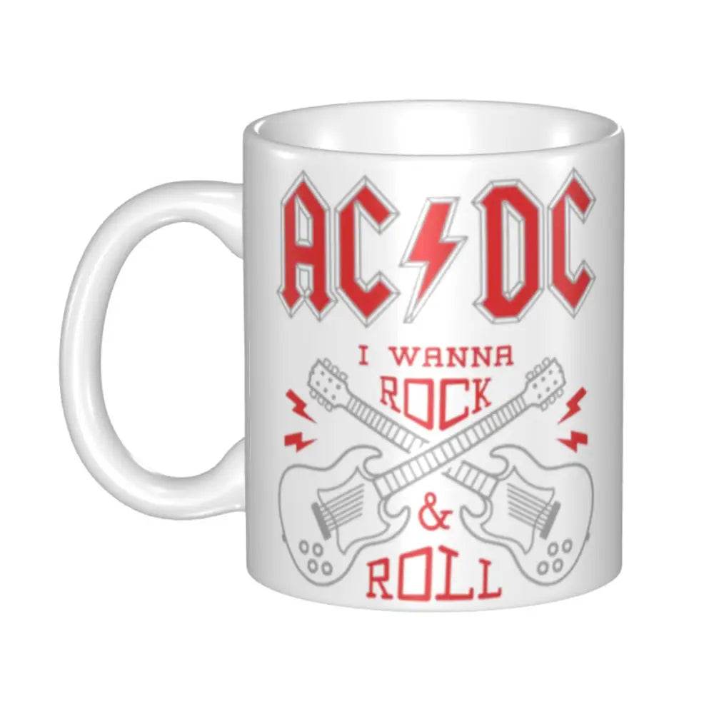 AC DC Heavy Metal Music Mugs Personalized Australian Rock Band Coffee Ceramic Mug Creative Gift Outdoor Work Camping Cup - GiFTiFY