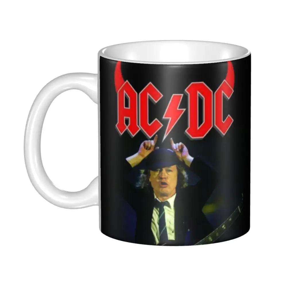 AC DC Heavy Metal Music Mugs Personalized Australian Rock Band Coffee Ceramic Mug Creative Gift Outdoor Work Camping Cup - GiFTiFY