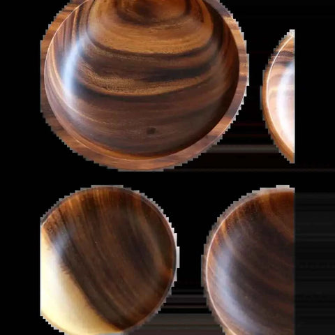 Acacia Wooden Bowl Stack with Fruit