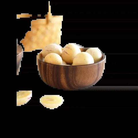 Acacia Wooden Bowl Stack with Fruit