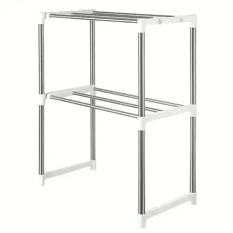 Adjustable Stainless Steel Microwave Oven Shelf Set - GiFTiFY