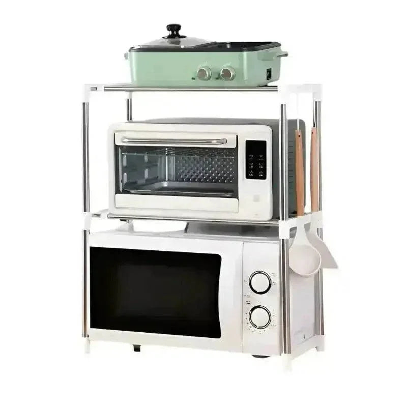 Adjustable Stainless Steel Microwave Oven Shelf Set Microwave Stand by Shop1103241131 Store
