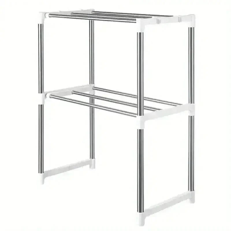 Adjustable Stainless Steel Microwave Oven Shelf Set - GiFTiFY
