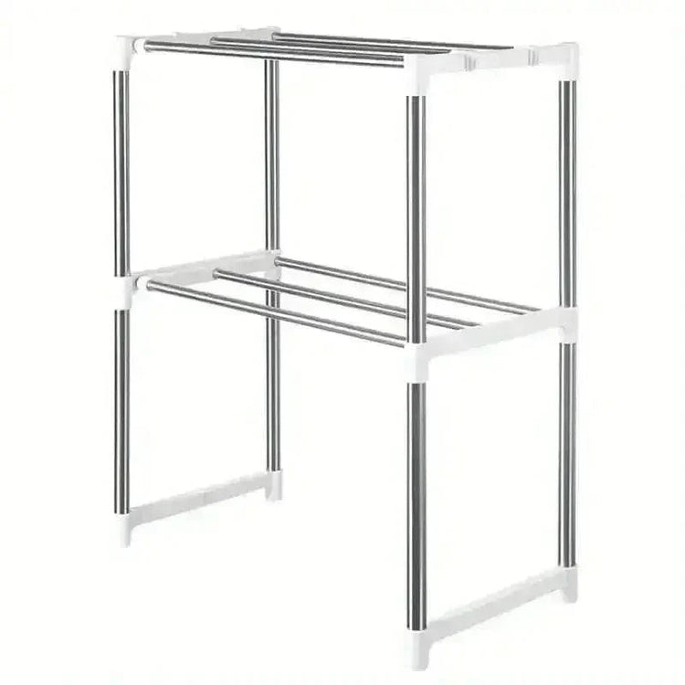 Adjustable Stainless Steel Microwave Oven Shelf Set - GiFTiFY