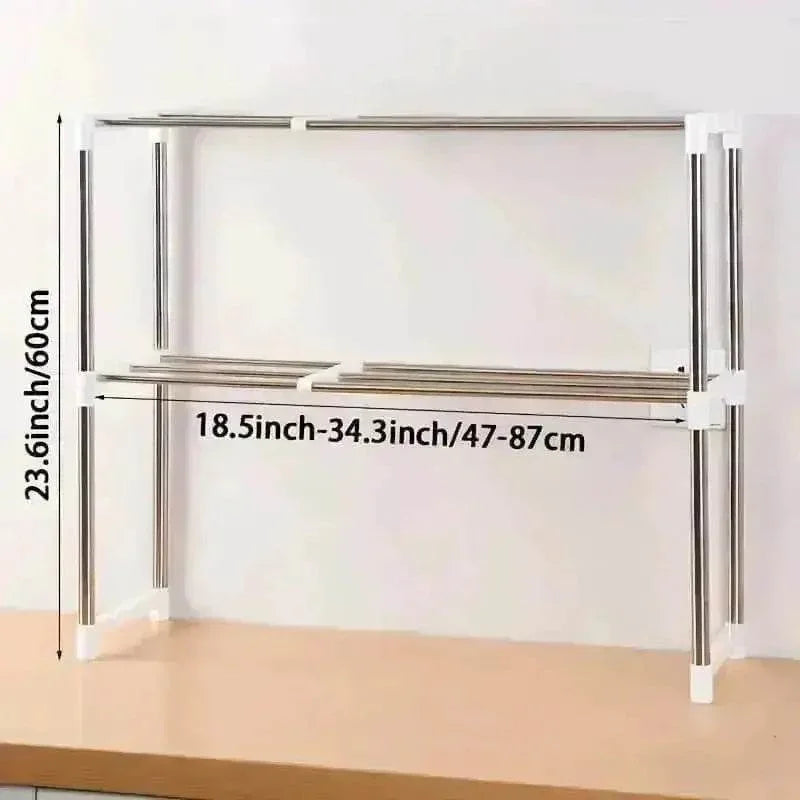 Adjustable Stainless Steel Microwave Oven Shelf Set Microwave Stand by Shop1103241131 Store