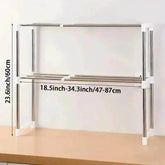 Adjustable Stainless Steel Microwave Oven Shelf Set - GiFTiFY