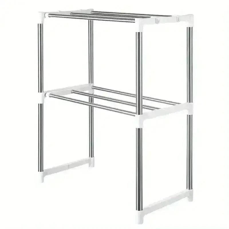 Adjustable Stainless Steel Microwave Oven Shelf Set - GiFTiFY