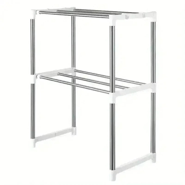 Adjustable Stainless Steel Microwave Oven Shelf Set - GiFTiFY