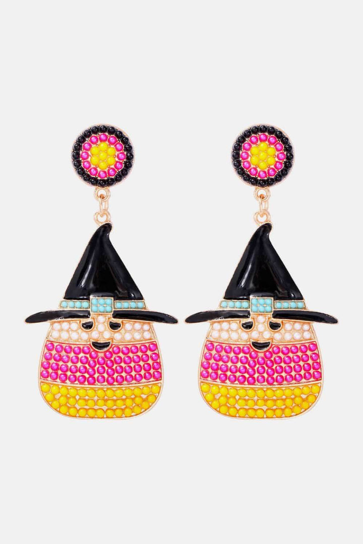 Witch's Hat Shape Synthetic Pearl Dangle Earrings - GiFTiFY