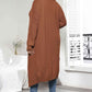 Plus Size Open Front Long Sleeve Cardigan - GiFTiFY