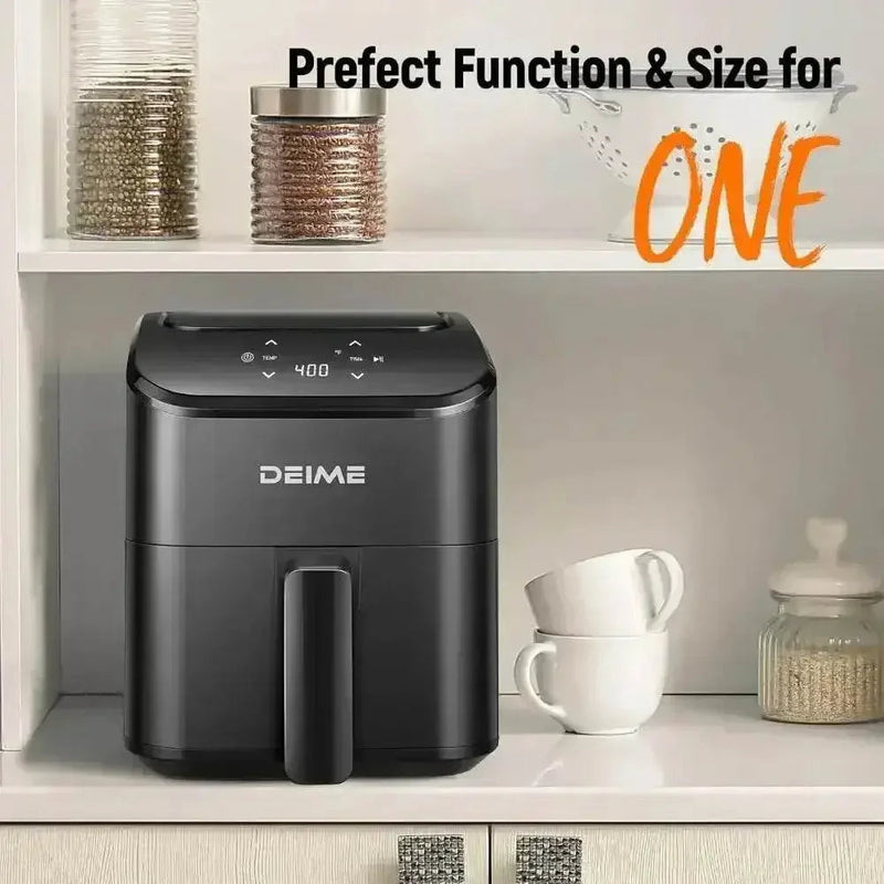 Air Fryer 3 Qt, Small Airfryer Digital Space Saving Compact, Bake, Reheat, Roasts for Quick Easy Meals, Mini Compact & Quiet Air Fryer by DSERS