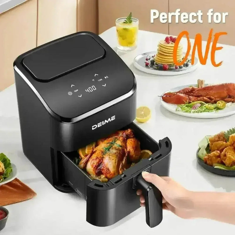 Air Fryer 3 Qt, Small Airfryer Digital Space Saving Compact, Bake, Reheat, Roasts for Quick Easy Meals, Mini Compact & Quiet Air Fryer by DSERS