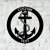 Elaborate Anchor Ring Personalized Gifts - Custom Metal Sign - GiFTiFY