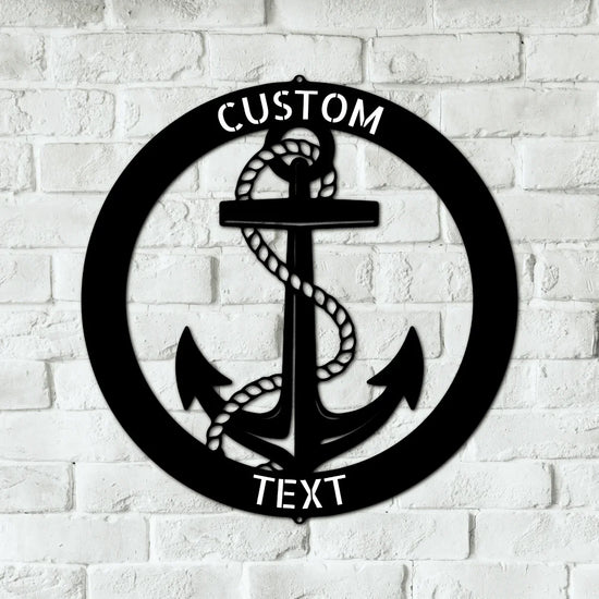 Elaborate Anchor Ring Personalized Gifts - Custom Metal Sign - GiFTiFY