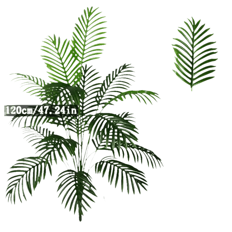 Artificial Areca Palm Tree in White Pot Large Fake Palm Tree Tropical Plant Palm Tree Artificial in White Pot - GiFTiFY
