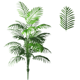 Artificial Areca Palm Tree in White Pot Large Fake Palm Tree Tropical Plant Palm Tree Artificial in White Pot - GiFTiFY