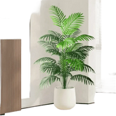 Artificial Areca Palm Tree in White Pot Large Fake Palm Tree Tropical Plant Palm Tree Artificial in White Pot - GiFTiFY