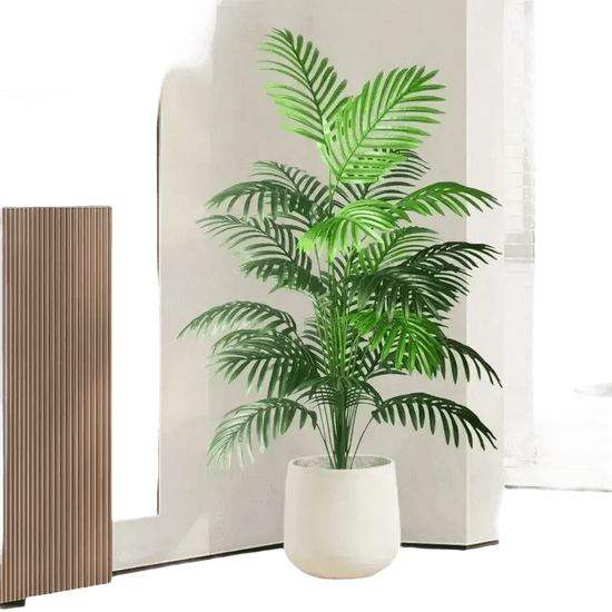 Artificial Areca Palm Tree in White Pot Large Fake Palm Tree Tropical Plant Palm Tree Artificial in White Pot - GiFTiFY