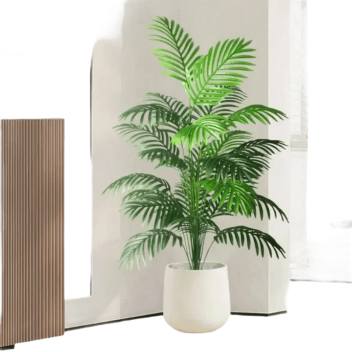 Artificial Areca Palm Tree in White Pot Large Fake Palm Tree Tropical Plant Palm Tree Artificial in White Pot - GiFTiFY