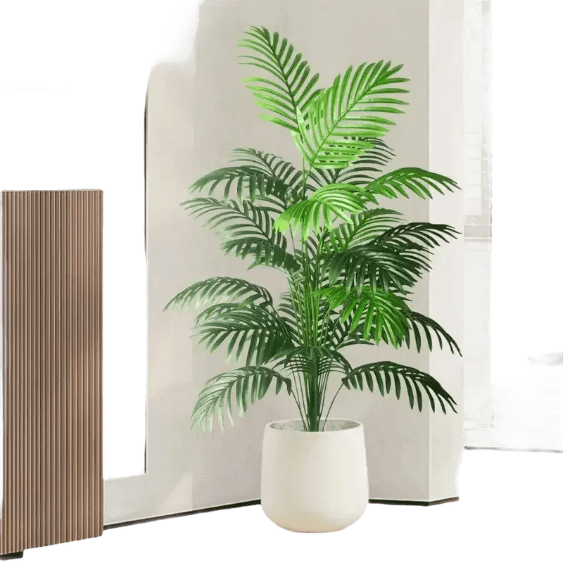 Palmera Areca Artificial Grande en Maceta Blanca - Planta Tropical Falsa Palm Tree en Maceta Blanca Artificial Trees by Kmitang Official Store
